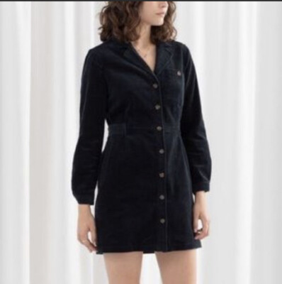 & other stories black shirt dress Midi Shirt Dress - Black - Midi dresses