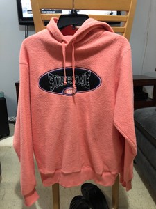 reverse fleece hooded sweatshirt