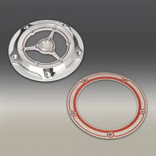 Chrome Clarity Derby Cover For Harley Road King Electra Glide Softail FXDC 99-15