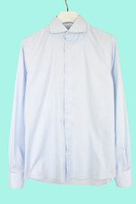 SUITSUPPLY Try On Slim Fit Formal Shirt Men's 39L / 15 1/2L Blue Button Up