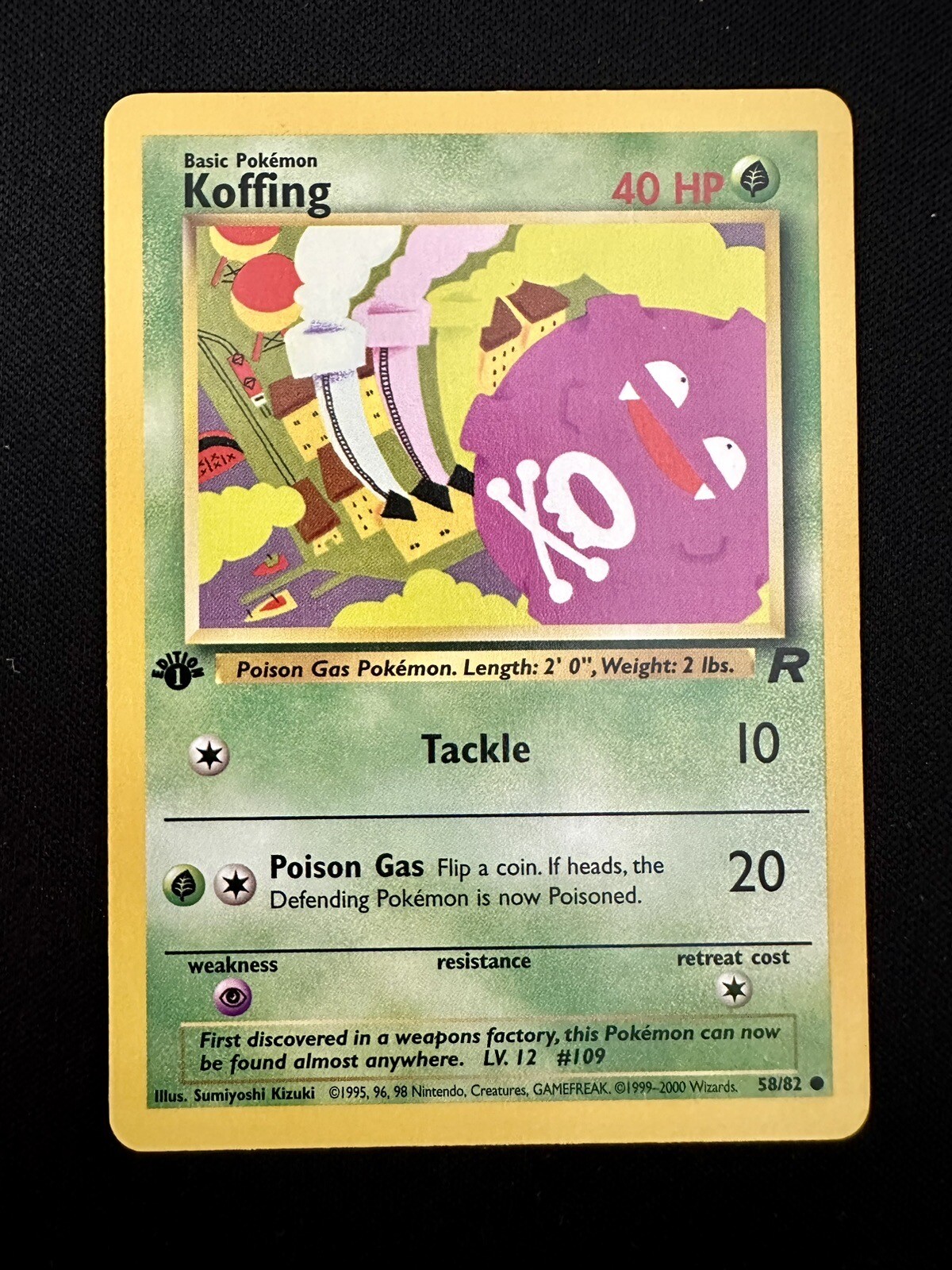 Koffing - 58/82 - 1st Edition Common - Team Rocket - Pokémon TCG - NM