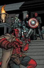 HELLBOY VS RED SKULL Print 11x17 Chris McJunkin CAPTAIN AMERICA SALE!