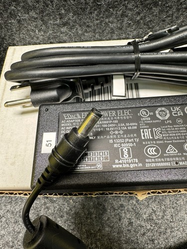 Zasilacz sieciowy EDAC Edacpower Elec EA10681P-180 18V 3.15A 60W Przewód zasilający - Zdjęcie 4 z 4