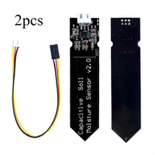 2pcs Capacitive Soil Moisture Sensor Module Voltage Wire 3.3~5.5V Corrosion 