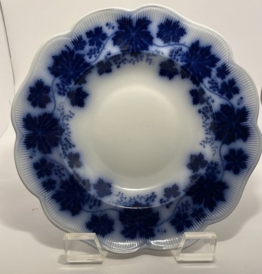 Vinranka by Gefle Sweden Percy Flow Blue Rim Floral 9.5  Soup Bowl No Chips  