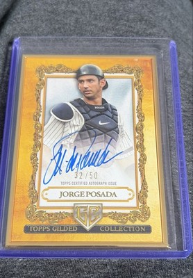 2025 Topps Gilded Collection-Gallery of Gold Auto Jorge Posada