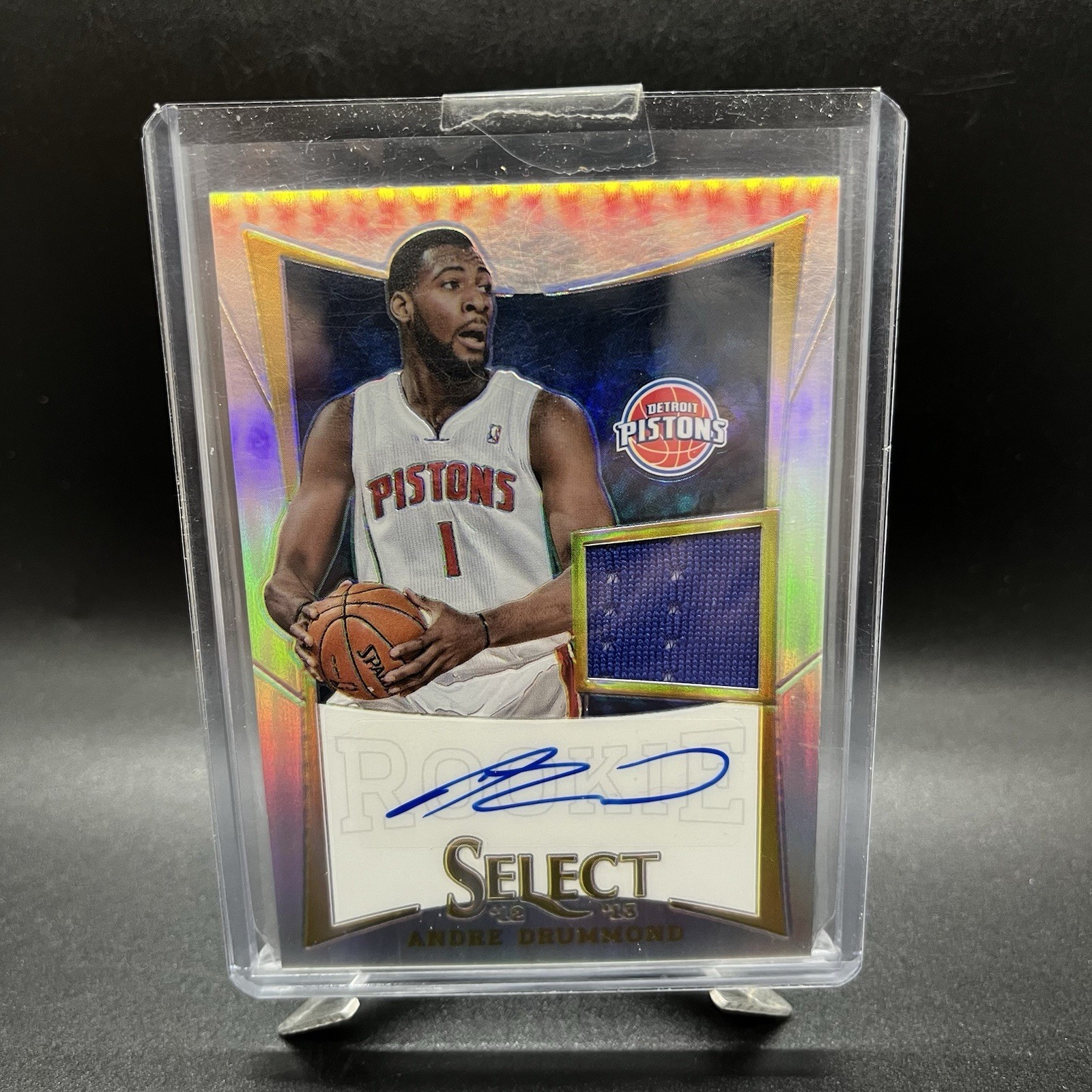 Andre Drummond 12/13 Select Refractor Patch Auto Rookie /199 Prizm