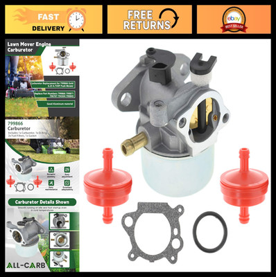 Carburetor Replacement for 6.25/6.75HP Push Mower, 190cc Engine, Fits Briggs 799