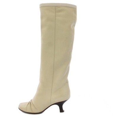 Louis Vuitton Long Boots Leather 36 Beige Ladies