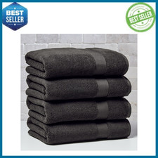 Better Homes Gardens Signature Soft 4pc Bath Towel Set Rich Black Cotton