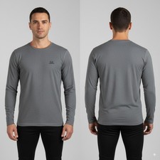 Realtree Performance Base Layer Long Sleeve Shirt Mens Small Gray Hunting Travel