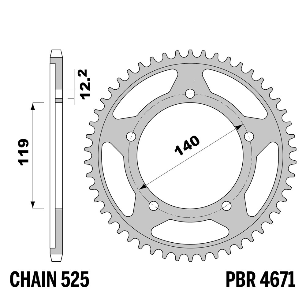 Pignon arrière 44 dents pas 525 pour transmission BMW F750GS 2018-2024