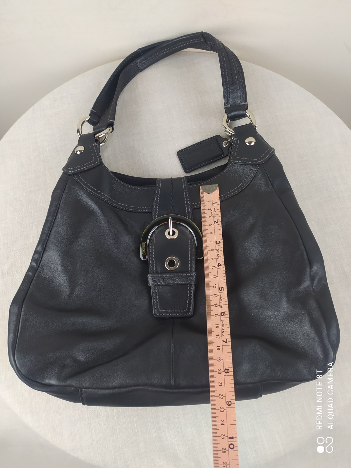 Coach Leather Black Shoulder Bag Handbag Soho Lynn Belted Hobo J1126-F17219 image 10