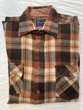 The Men's Shop J.C. Penney Brown Flannel Shirt Men  s Size M  Western Style