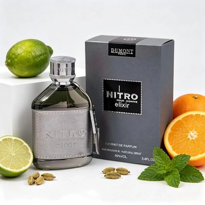 Nitro Elixir Pour Homme Extrait De Parfum 3.4 oz/100 Ml For Men.