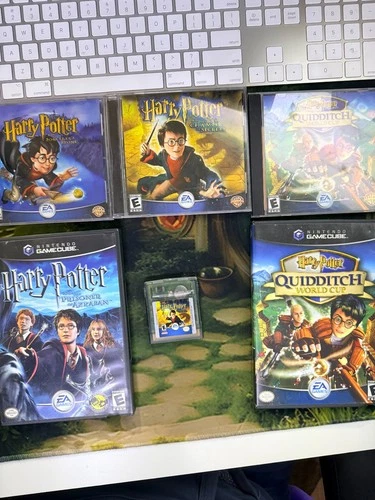Harry Potter games bundle - 2 Gamecube, 1 Gameboy Color, 3 PC games - UNTESTED