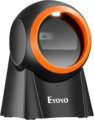 Eyoyo Freisprecheinrichtung 1D 2D Desktop Barcode Scanner, QR Barcode Leser Support Bildschirm
