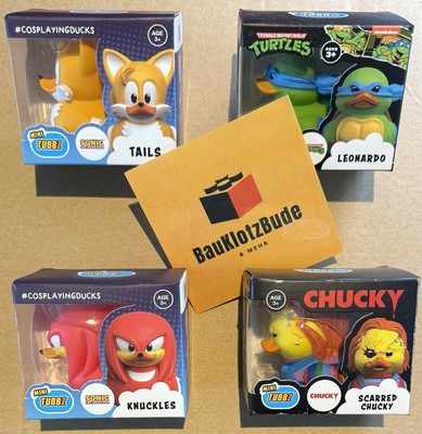 Tubbz Ducks Mini Figure Cosplay X4 Tails Knuckles Turtles Chucky