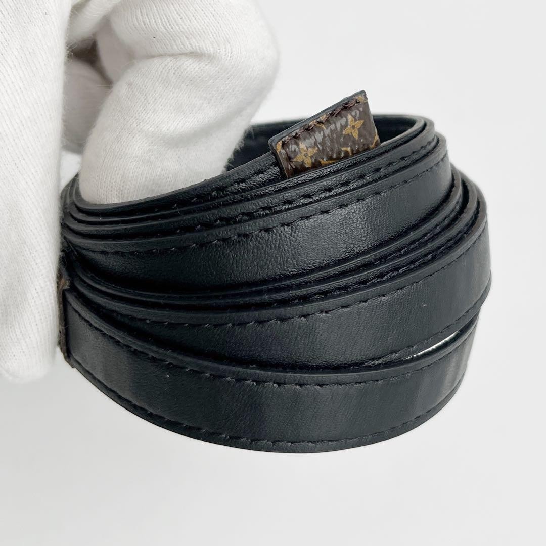 LOUIS VUITTON ブラックレザー ベルト LOUIS VUITTON ブラックレザーベルト - メルカリ
