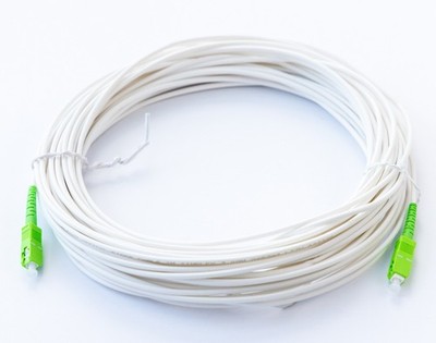 Defekt 20m Glasfaser Verlängerung SC-APC/SC-APC Simplex Singlemode LWL Kabel