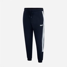 MENS LONSDALE BLACK STRIPED JOGGING TRACKIES GYM TRAINING PANTS-VARIOUS SIZES