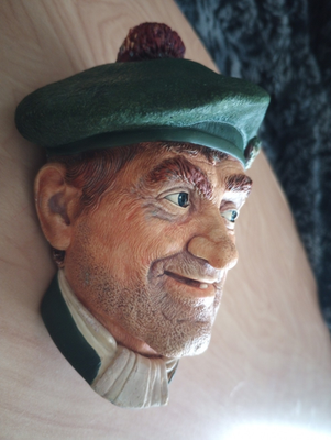 Collection of vintage Bossons chalkware heads: Old Salt, Jock