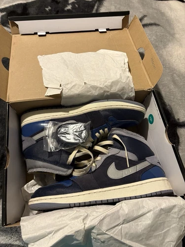 Air Jordan 1 Mid Uomo Retrò Taglia 8 Ossidiana Bianco Blu Francese
