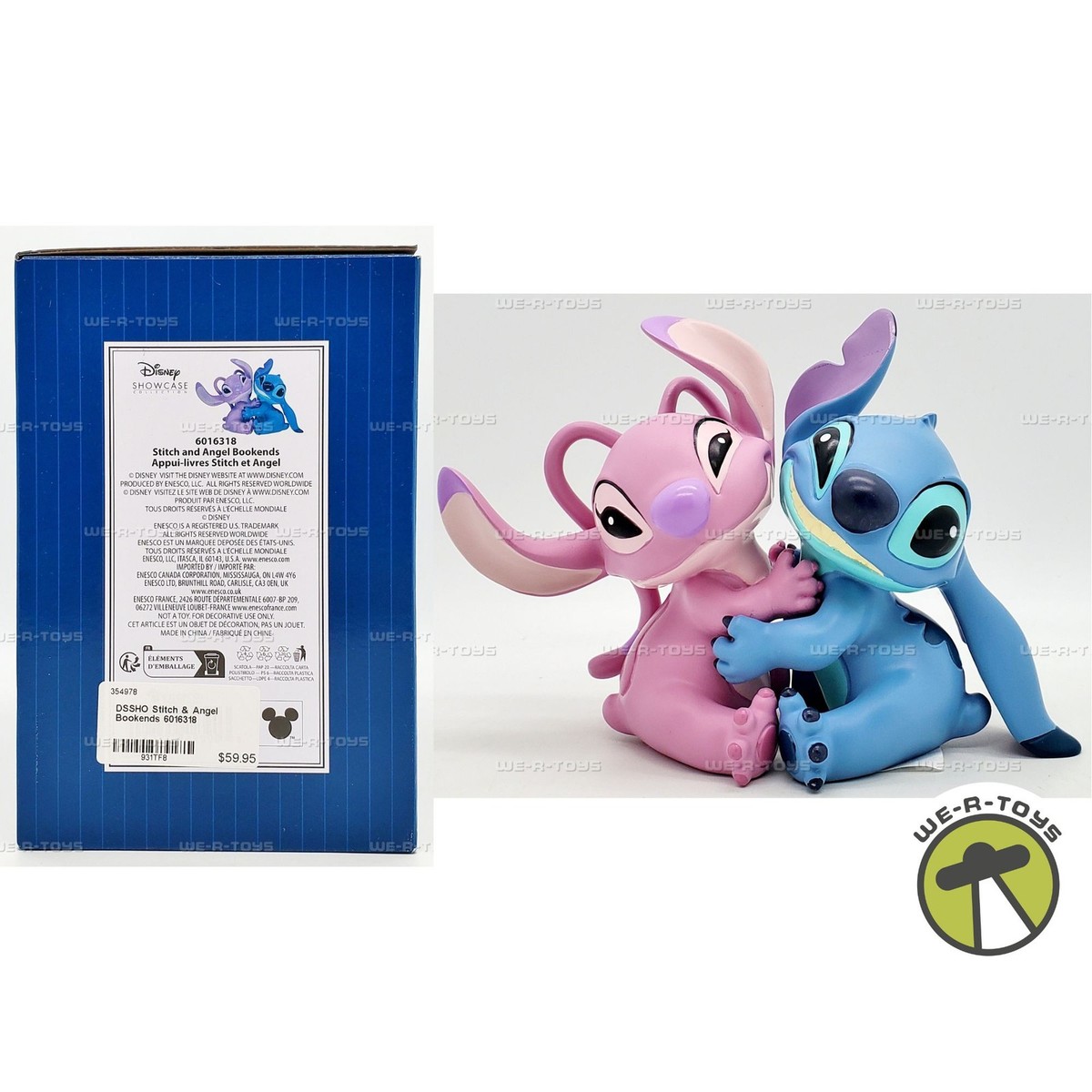 Stitch and Angel Bookends Disney Showcase Lilo and Stitch