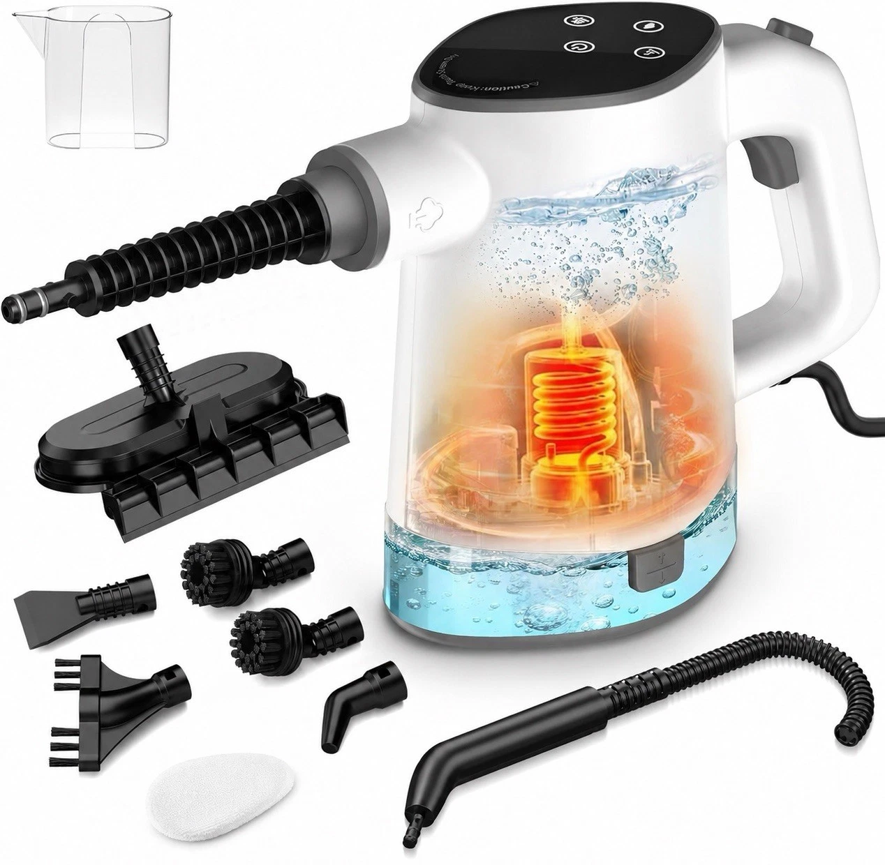 Portable Handheld Steam Cleaner, Fast Heat-Up, Multi-Surface, 450ml Tank