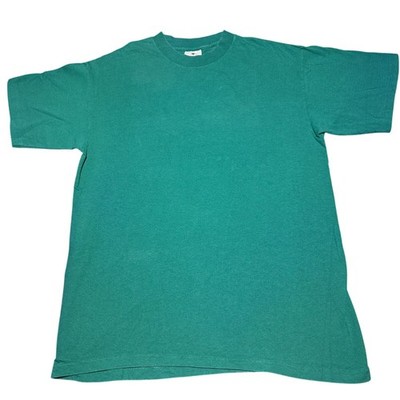 Vintage 1990s Lee USA Made Single Stitch Teal Green Blank T-Shirt Size Large