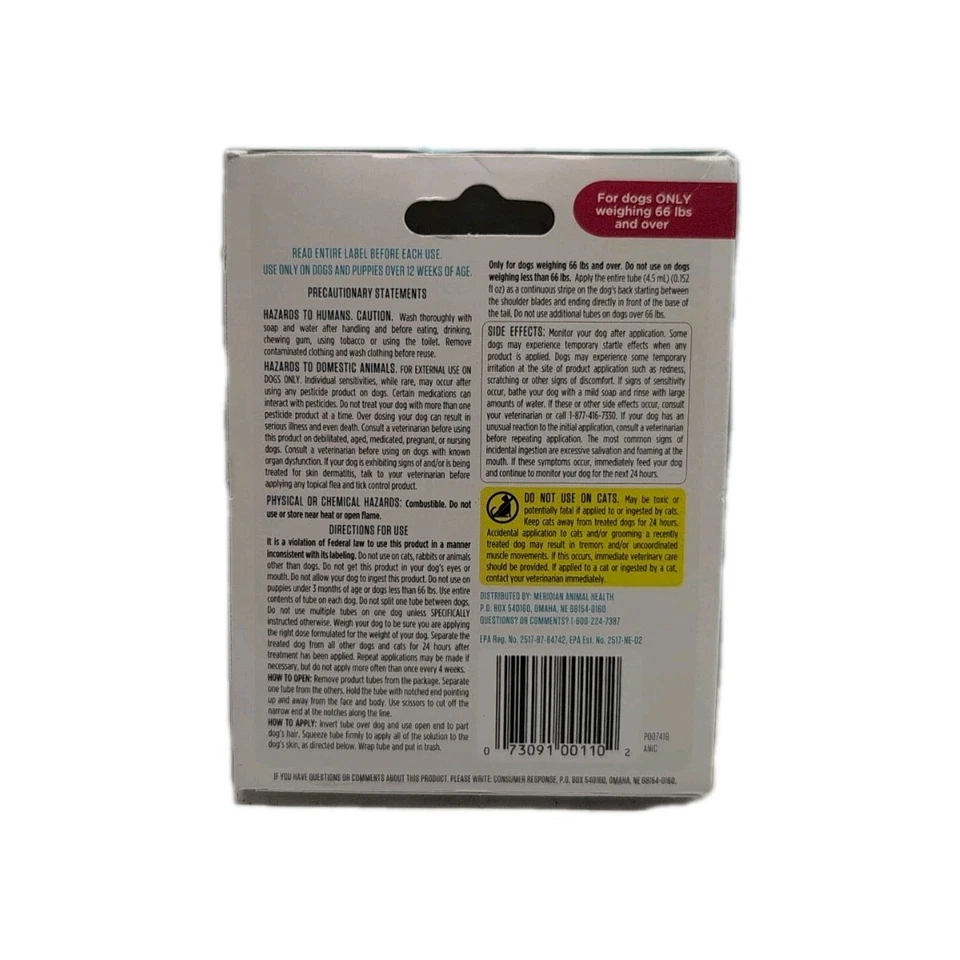 Tratamiento tópico profesional Sergeant's Guardian para perros 66 libras y más, 3 tratamientos Foto 2 de 4