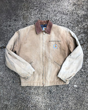 Carhartt Vintage Detroit Work Jacket Men's Size XL 46 Tall Beige Made in USA