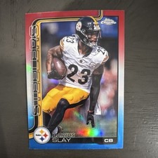 Topps 2025 Chrome Red White Blue Parallel Darius Slay #259 Steelers NFL Football