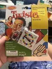 Twister Game Keychain Keyring Mini Pop-O-Matic Retired NEW Basic Fun #537-0