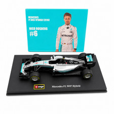 1:43 Nico Rosberg Mercedes W07 2016 World Champion F1 Die-Cast Car #6 Hybrid
