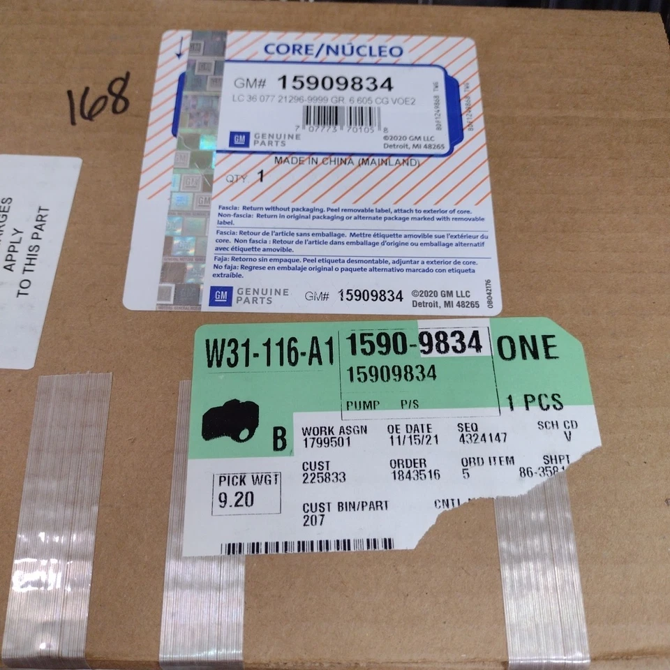 Bomba de direção hidráulica GM 15909834 original do fabricante - Imagem 3 de 3