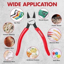 ARROW 7" Precision Wire Cutters Ultra-Sharp Flush Cut Pliers for Jewelry Making
