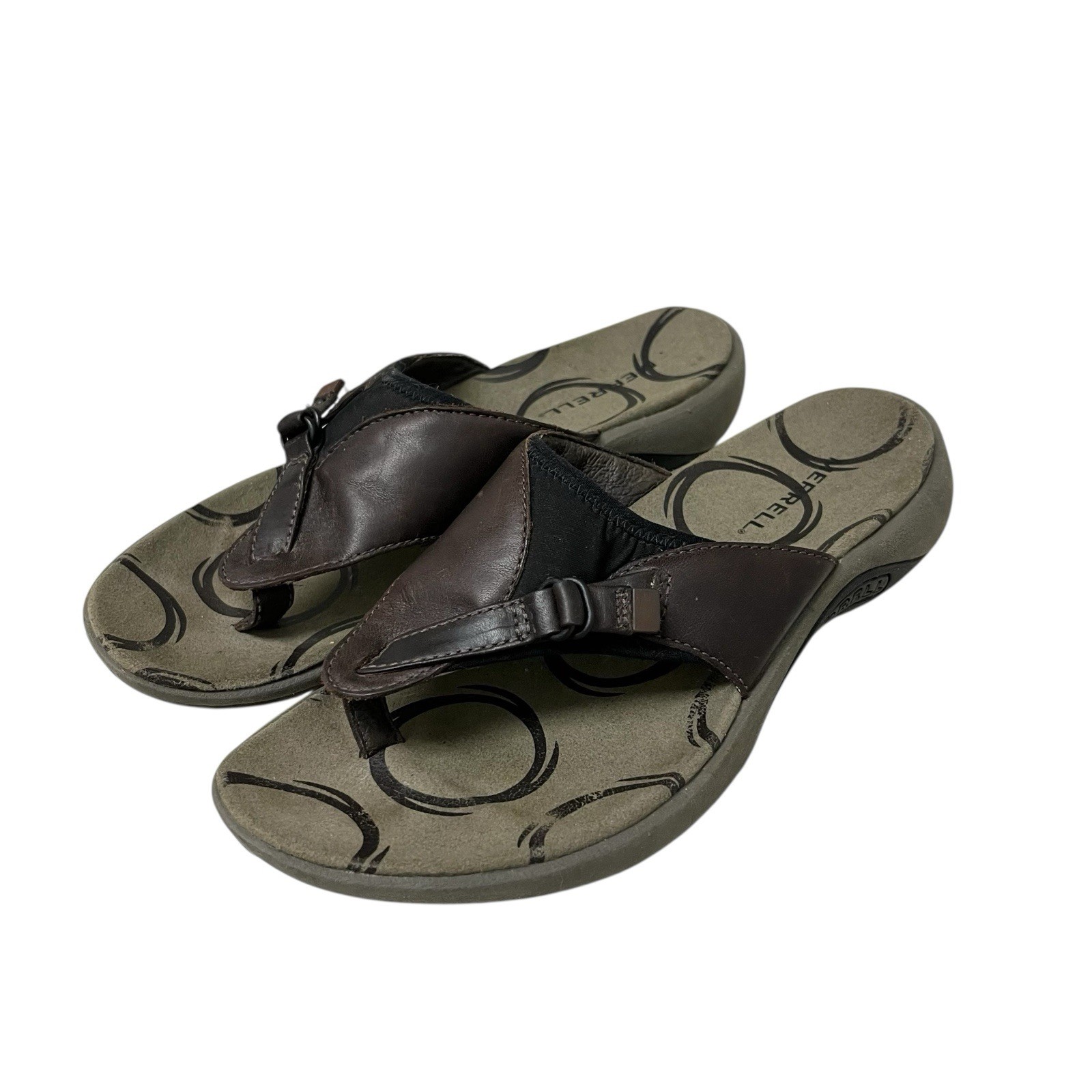 Sandali infradito Merrell donna in pelle marrone con perizoma taglia 7 comodi