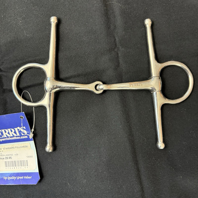 Perri's Standard Full Cheek Snaffle Bit 4.5'' Jointed Stainless Steel
