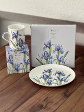 Maxwell & Williams Tasse & Teller Irises Floriade Porzellan Neu OVP Bone China