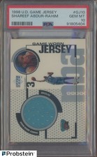1998 UD Game Jersey #GJ10 Shareef Abdur-Rahim Grizzlies GU Jersey PSA 10