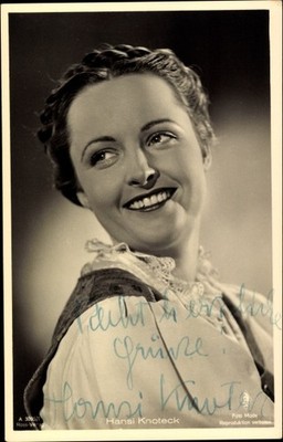 Ak Schauspielerin Hansi Knoteck, Portrait, Ross Verlag A 5095 1,... - 4053676