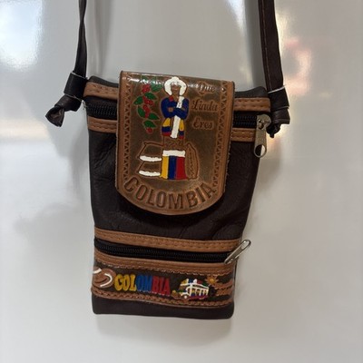 Leather zipper Colombia Cigarette Phone Case purse   Que Linda Eres 