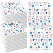 200 Pcs Dental Bags for Patients Bulk 9 X 8 Inches Plastic Dental Tooth Merchand