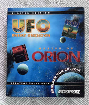 UFO Enemy Unknown / Master of Orion (PC Big Box / Micro Prose) KOMPLETT!