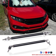 For Honda Civic Hatchback Front Bumper Lip Splitter Strut Rod Tie Support Bars