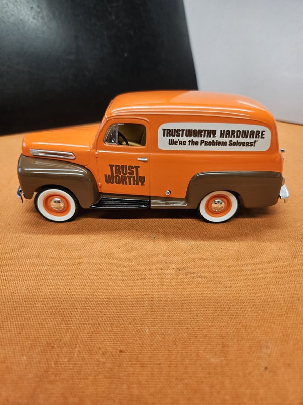 Trustworthy Diecast 1948 Ford F-1 Panel Delivery Truck Collector's Bank w/Box