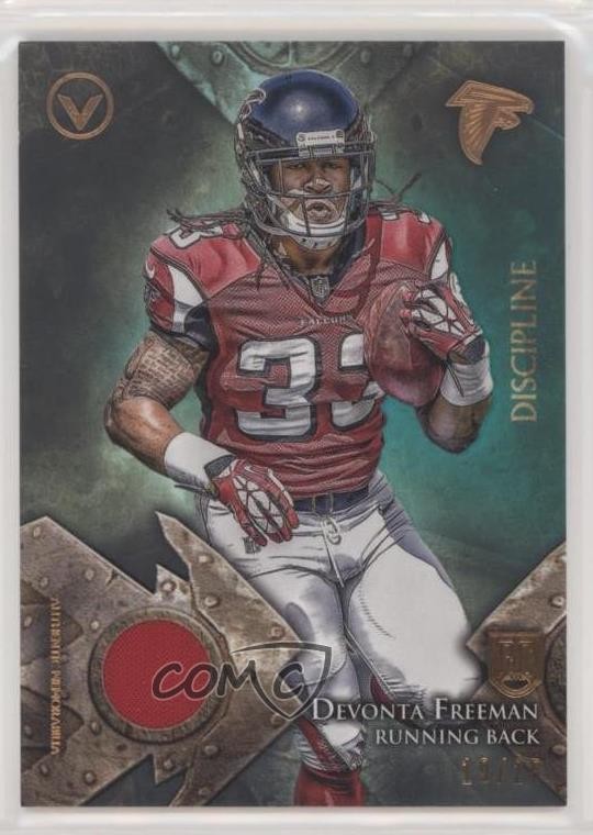 2014 Topps Valor Rookie Relics Discipline 19/25 Devonta Freeman #VRR-DF RC 0b2