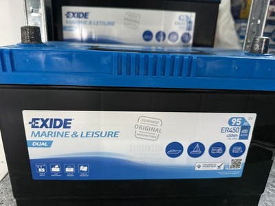 Exide ER450 DUAL Marine & Leisure 12V 95Ah Versorgungsbatterie Wohnmobil Boot