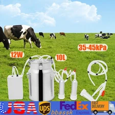 Pulsation Electric Cow Milking Machine Milking Equipment 10L Stainless Steel
